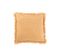 Coussin Frange Coton Velours Ochre - L 45 X L 45 X H 10 Cm