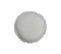 Coussin Rond Velours Coton/lin Blanc - L 50 X L 50 X H 5 Cm