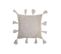 Coussin Floches Polyester Blanc - L 45 X L 45 X H 13 Cm