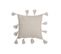 Coussin Floches Polyester Blanc - L 45 X L 45 X H 13 Cm