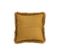 Coussin Carre Peau De Mouton Ocre - L 40 X L 40 X H 14 Cm