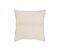 Coussin Bord Court Coton/lin Blanc - L 45 X L 45 X H 4 Cm