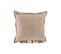 Coussin Franges Carre Cuir Gris Clair - L 42 X L 41 X H 12 Cm