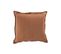 Coussin Point Carre Cuir Cognac - L 44 X L 44 X H 9 Cm