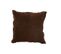 Coussin Carre Marron Cuir/lin - L 45 X L 45 X H 4 Cm