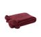 Plaid Pompon Polyester Bordeaux - L 173 X L 126 X H 1 Cm