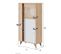 Vitrine 3 Portes Blanc/chêne - Sag - L 77 X L 33 X H 142 Cm