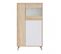 Vitrine 3 Portes Blanc/chêne - Sag - L 77 X L 33 X H 142 Cm