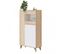 Vitrine 3 Portes Blanc/chêne - Sag - L 77 X L 33 X H 142 Cm