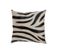 Coussin Zebre Cuir/toile Noir - L 44 X L 43 X H 14 Cm