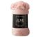 Plaid Pompon Polyester Rose bébé - L 170 X L 130 X H 1 Cm