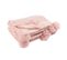 Plaid Pompon Polyester Rose bébé - L 170 X L 130 X H 1 Cm