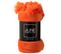 Plaid Pompon Polyester Orange Vif - L 170 X L 130 X H 1 Cm