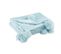 Plaid Pompon Polyester Bleu Ciel - L 170 X L 130 X H 1 Cm