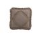 Coussin Franges Carre Coton Taupe - L 45 X L 45 X H 4 Cm