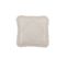 Coussin Franges Carre Coton Blanc - L 45 X L 45 X H 3,5 Cm
