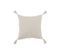 Coussin Fleur + Floches Coton Blanc - L 45 X L 45 X H 4 Cm