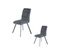 Duo De Chaises Matelassées Tissu/métal Gris - Helia