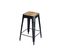 Tabouret De Bar Bois Massif/métal - Miska