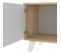 Meuble TV 2 Portes Bois/blanc - Quiruta - L 140 X L 40 X H 51 Cm