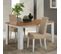 Table De Repas Rectangulaire Laqué Blanc Brillant/bois - Avellino - L 160 X L 90 X H 75 Cm