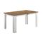 Table De Repas Rectangulaire Laqué Blanc Brillant/bois - Avellino - L 160 X L 90 X H 75 Cm