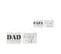 Pancarte Textes Anglais Life Dad Metal Blanc/noir Assortiment De 2 - L 35 X L 0,5 X H 26,5 Cm