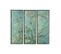 Decoration Murale Cadre Panneau Verre Vert Mix/metal Noir Assortiment De 3 - L 43 X L 2 X H 110 Cm