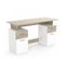 Bureau 2 Portes 2 Tiroirs Bois/blanc - Voltaire - L 135 X L 55 X H 76 Cm