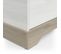 Table Basse 1 Tiroir 1 Niche Blanc/chêne - Pure - L 110 X L 50 X H 40 Cm