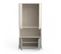 Armoire 4 Portes Battantes 1 Niche Bois Beige/vert - Sasha - L 89 X L 50 X H 183 Cm