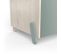 Armoire 4 Portes Battantes 1 Niche Bois Beige/vert - Sasha - L 89 X L 50 X H 183 Cm