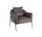 Fauteuil + Coussin Tissu/métal Gris - Aima