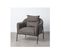 Fauteuil + Coussin Tissu/métal Gris - Aima