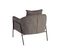 Fauteuil + Coussin Tissu/métal Gris - Aima