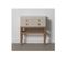 Table De Chevet Haute 4 Tiroirs 1 Niche Bois/taupe - Adriana