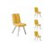 Quatuor De Chaises Tissu Jaune - Anala