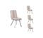 Quatuor De Chaises Tissu Beige/marron - Anala