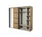 Armoire 2 Portes Coulissantes 217 Cm Bois Tropical - Hades