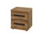 Table De Chevet 2 Tiroirs Bois Tropical - Hades