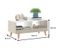 Table Basse 2 Niches Bois/blanc - Rora - L 90 X L 44 X H 40 Cm