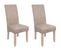 Duo De Chaises Beige Tissus/bois - Pure - L 62 X L 47 X H 108 Cm