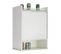 Meuble De Rangement De Cuisine à Rideau Coulissant Blanc - Kule - L 54 X L 36 X H 77 Cm