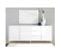 Buffet 2 Portes 3 Tiroirs Laqué Blanc Brillant - Trevise