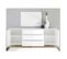 Buffet 2 Portes 3 Tiroirs Laqué Blanc Brillant - Trevise