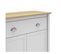 Buffet Haut 2 Portes 1 Tiroir Blanc/bois - Volcan