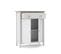 Buffet Haut 2 Portes 1 Tiroir Blanc/bois - Volcan