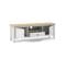 Meuble TV 1 Niche 2 Portes 1 Tiroir Blanc/bois - Volcan