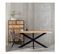 Table De Repas Rectangulaire 180 Cm Bois Brut/noir - Amandia