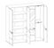 Armoire 4 Portes Battantes Blanc/chêne à LED - Oniel - L 198 X L 56 X H 201 Cm